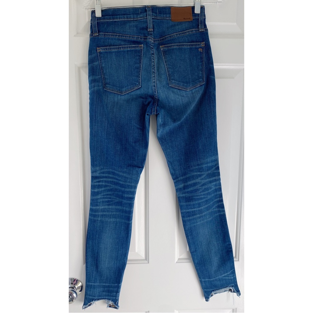 Madewell 10" High-Rise Skinny Jeans: Chewed-Hem Edition Size 26 - Picture 8 of 15
